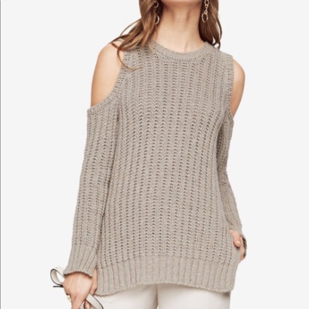 BCBG cold shoulder sweater
